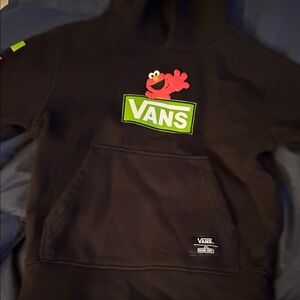 Vans Black Hoodie with Red Elmo and Green Logo
